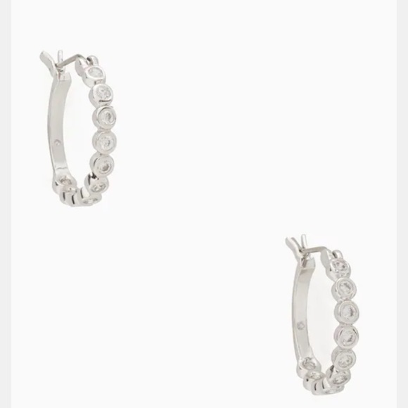 NEW Kate Spade full circle hoop earrings with bling - Picture 2 of 9
